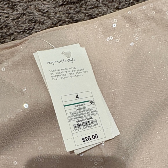 a new day Beige Sequin Mini Skirt - Picture 4 of 4